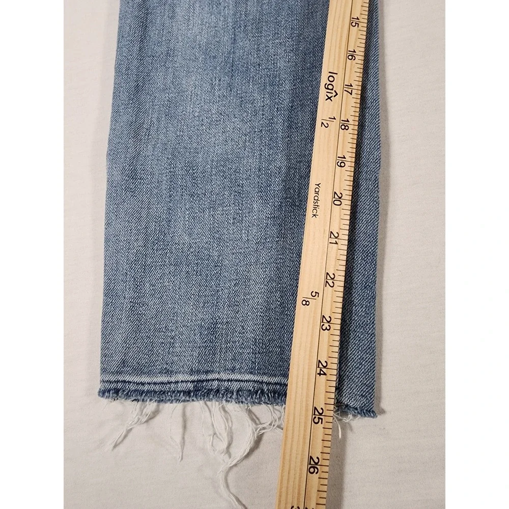 Kut from the Kloth Reese Crop Jeans Womens 6 Straight Ankle Distressed‎ Raw Hem